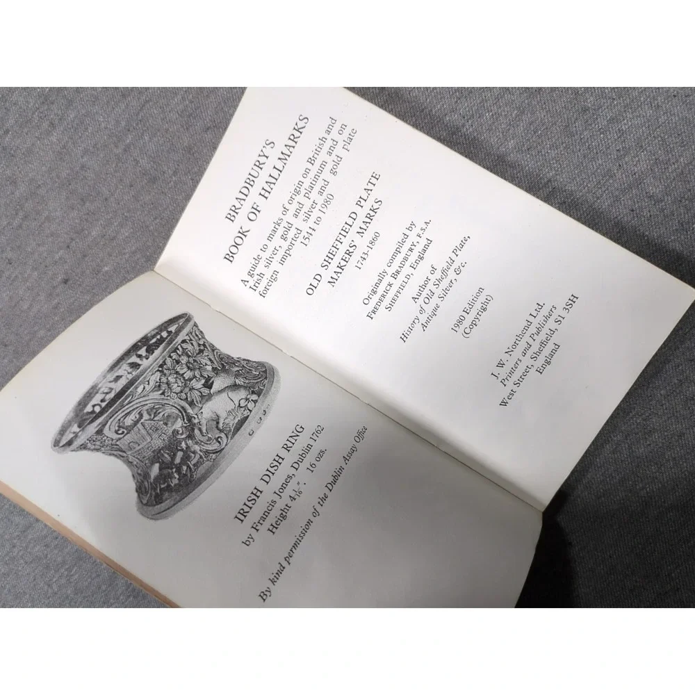1980 Edition Bradbury's Book of Hallmarks: Guide to Marks of Origin Makers Marks